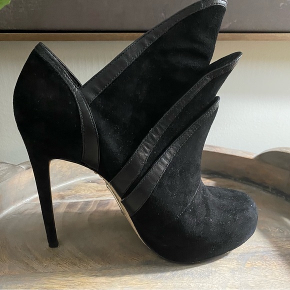 ♣️ Lady Gaga Vibes ♠️ Alejandro Ingelmo Black Suede Heels (6/36.5) Vero Cuoio - Picture 5 of 9